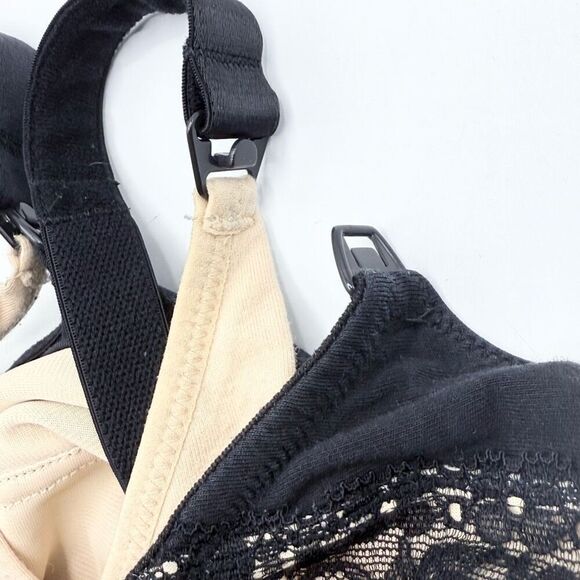 Penache Superbra Sophie Nursing Bra in Ivory and Black Lace - Women’s US 34HH - Picture 14 of 14
